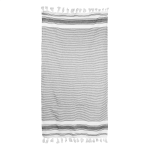 Ručník plážový dvoubarevný pruhovaný Myrtos šedá