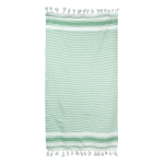 Ručník plážový dvoubarevný pruhovaný Myrtos zelená