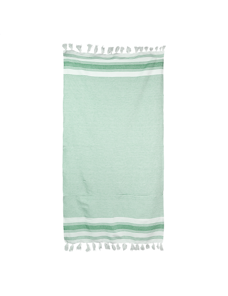 Ručník plážový dvoubarevný pruhovaný Myrtos šedá