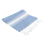 Ručník plážový z recykl. bavlny Cancun modrá světlá