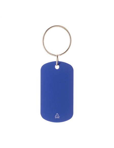 Přívěšek na klíče z recykl. hliníku Ralutag modrá