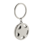Přívěšek na klíče ve tvaru volantu se žetonem Dromo stříbrná