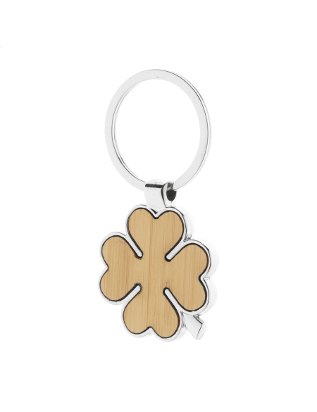 Přívěšek na klíče ve tvaru čtyřlístku Clorby přírodní