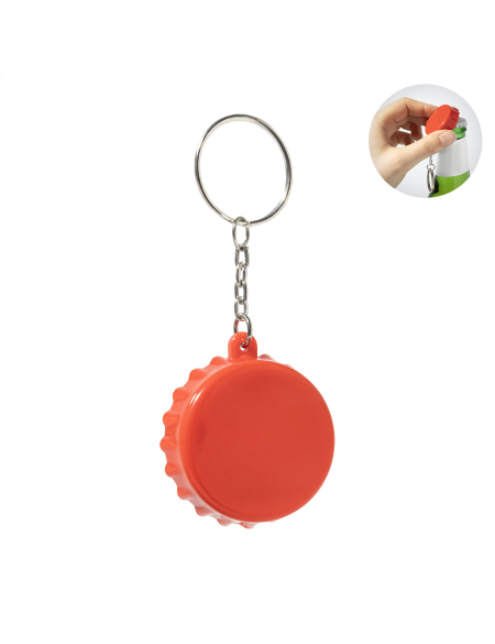 Přívěšek na klíče s otvírákem RABS Popcap červená
