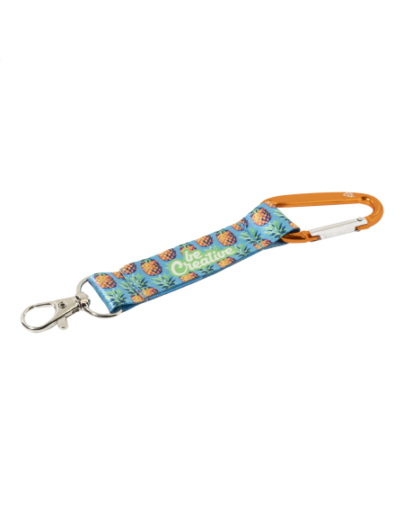 Přívěšek na klíče na zakázku RPET SuboRing Double oranžová