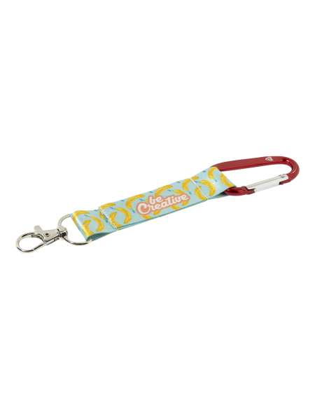 Přívěšek na klíče na zakázku RPET SuboRing Double červená