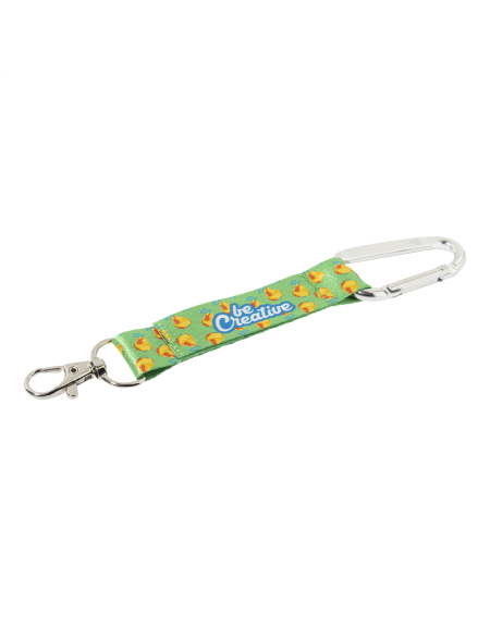 Přívěšek na klíče na zakázku RPET SuboRing Double stříbrná