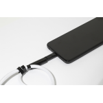 Kabel s náramkem na mobil 60W RPET CuffCharge bílá