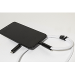 Kabel se šňůrkou na mobil 60W RPET HolCharge bílá