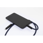 Kabel se šňůrkou na mobil 60W RPET HolCharge modrá tmavá