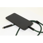 Kabel se šňůrkou na mobil 60W RPET HolCharge zelená tmavá