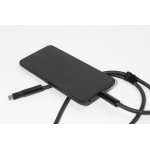 Kabel se šňůrkou na mobil 60W RPET HolCharge černá