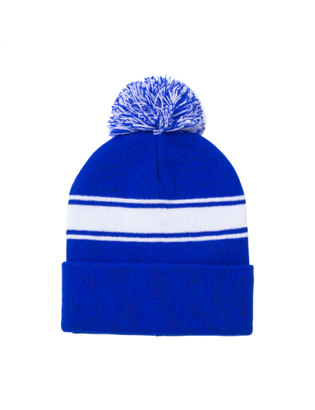 Čepice zimní s bambulí Frosty modrá